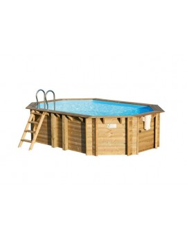 Piscine bois Octogonale en Pin Tropic Diamètre 5,05m x h.1,20m