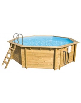 Piscine bois Octogonale en Pin Weva 5,30m x h.1,33m 