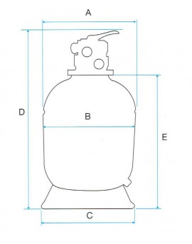 Filtre à sable Hayward série pro Top 22m3/h