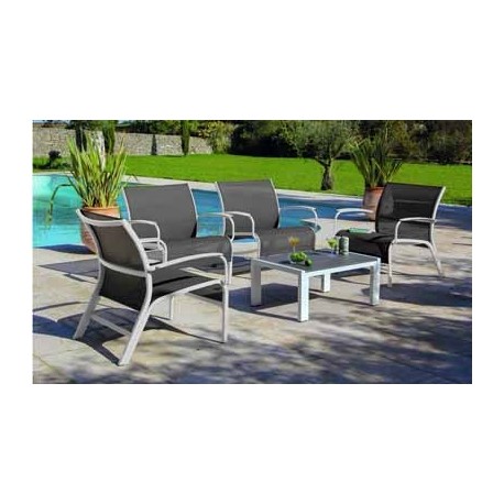 Set lounge linea blanc argent