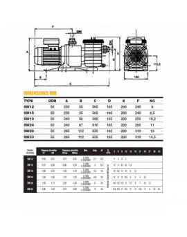 Pompe de filtration Pentair Swimmey 16m3/h Compatible Eau Saline 1,5 CV mono