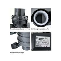 Pompe de filtration Pentair Swimmey 6m3/h Compatible Eau Saline 1/2 CV mono