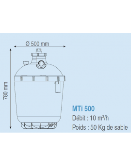 Filtre à sable Magic MTi-400 EH 6m3/h 