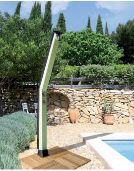 Douche solaire courbe Giordano 20 L couleur Bleu