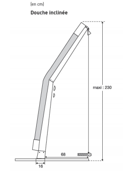 Douche solaire courbe Giordano 20 L couleur Bleu